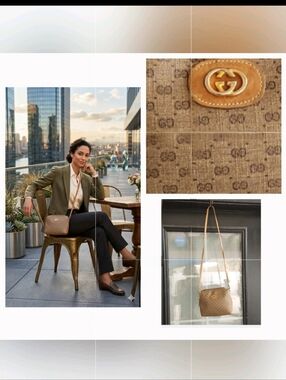 Gucci Brown Monogram Crossbody Bag